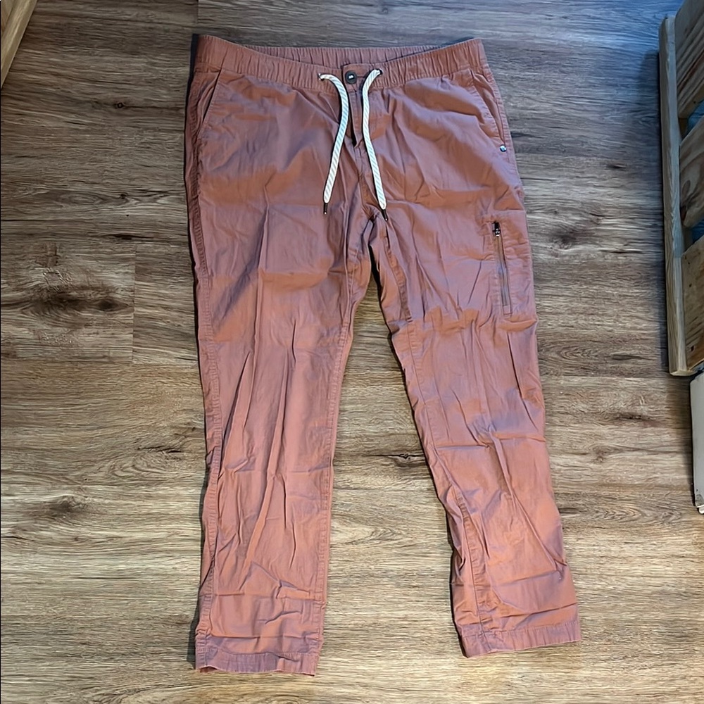 Pink Rip stop pants from Vuori